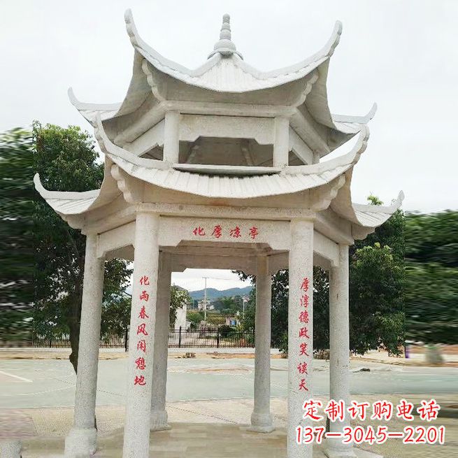 合肥大理石凉亭双层雕塑