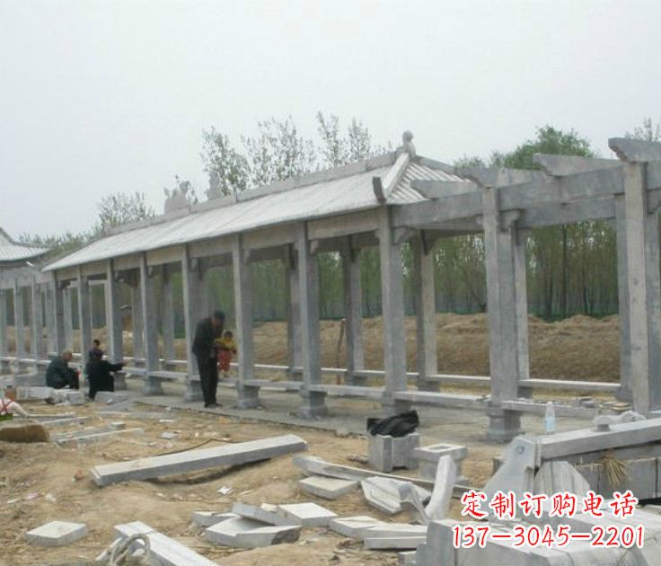 合肥精美大理石凉亭雕塑