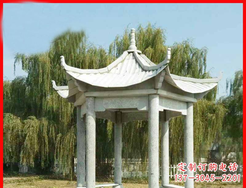合肥精美大理石凉亭雕塑