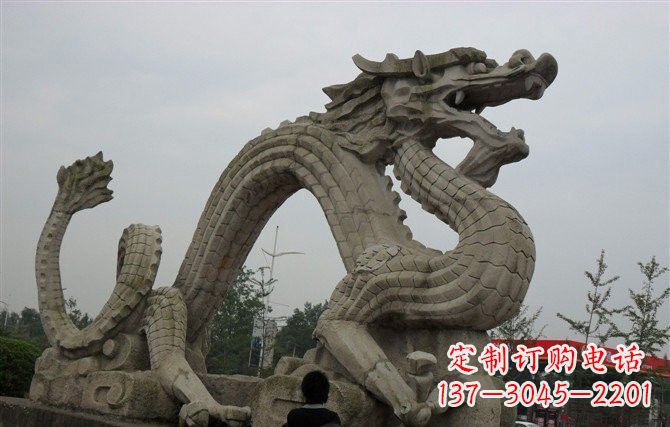 合肥大理石龙雕塑,象征着力量与尊贵