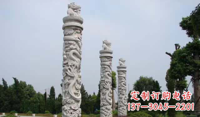 合肥精美大理石龙柱雕塑