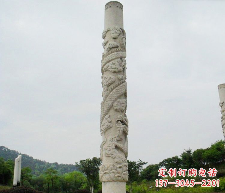 合肥大理石盘龙柱雕塑