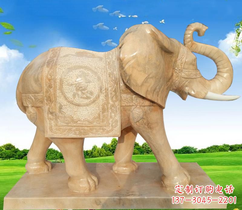 合肥大理石喷水大象雕塑
