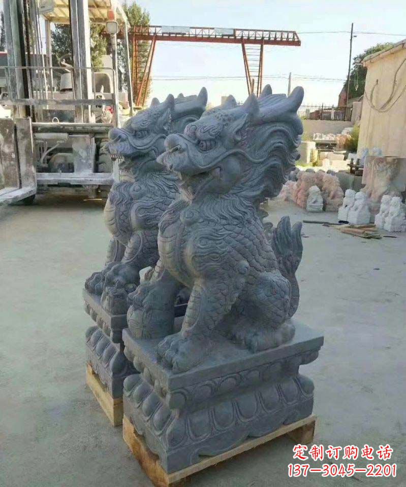 合肥精美大理石麒麟雕塑