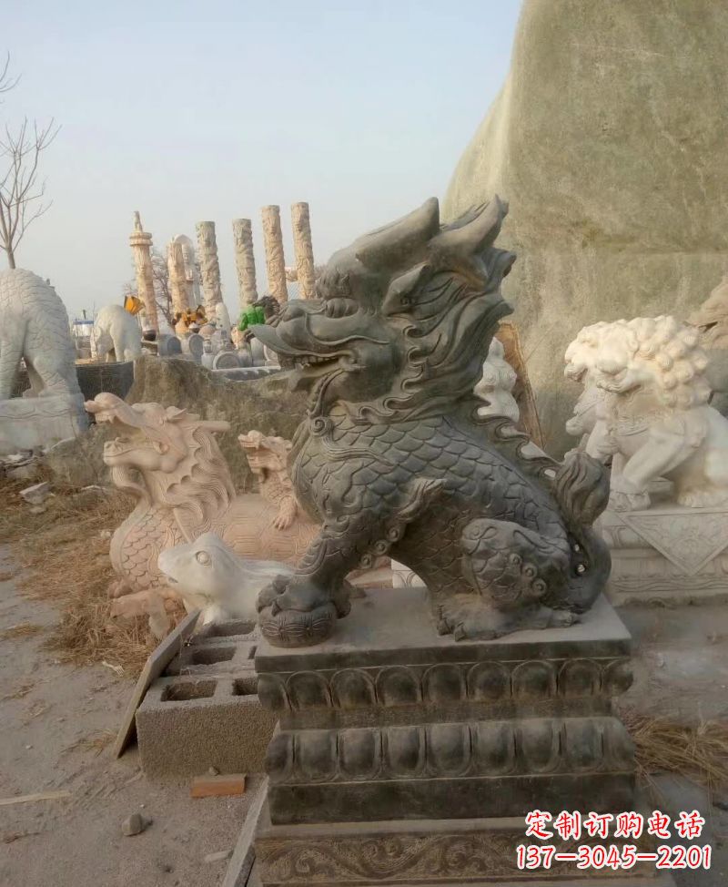 合肥新中式麒麟雕塑,精美细腻,艺术品级别