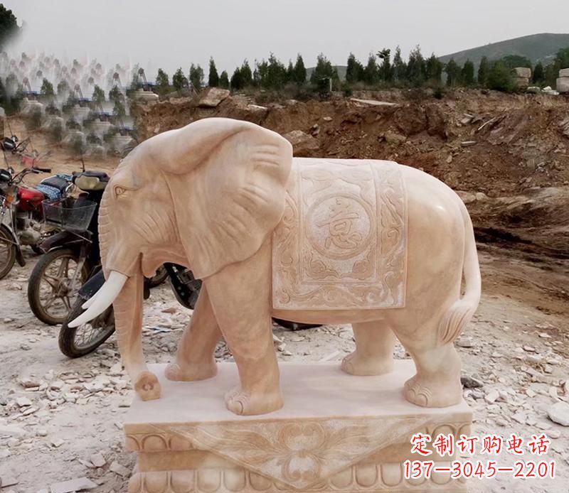 合肥优雅大象大理石雕塑