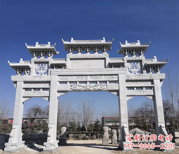合肥特色大理石牌坊石雕