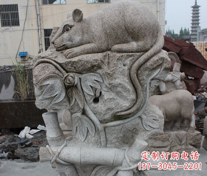 合肥大理石生肖鼠石雕