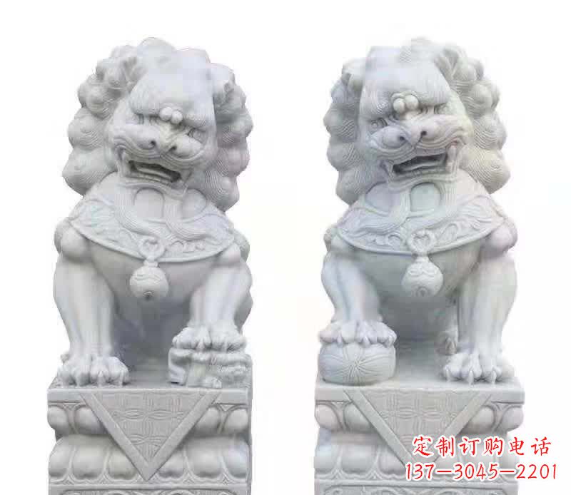 合肥大理石狮子雕塑震撼视觉、传承文化