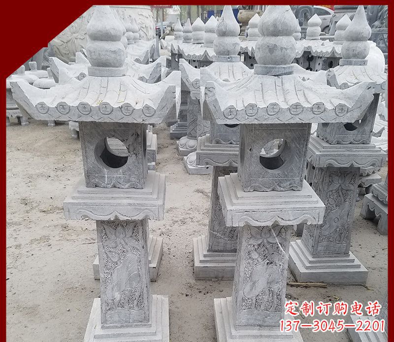 合肥精美大理石石灯笼雕塑
