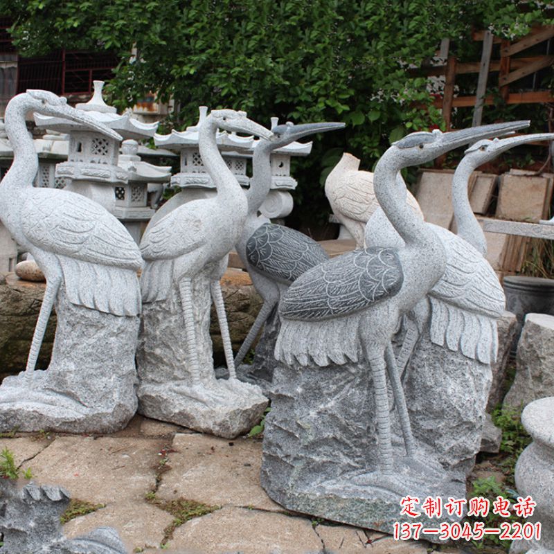 合肥精美大理石仙鹤雕塑