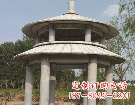 合肥大理石双层圆顶凉亭石雕