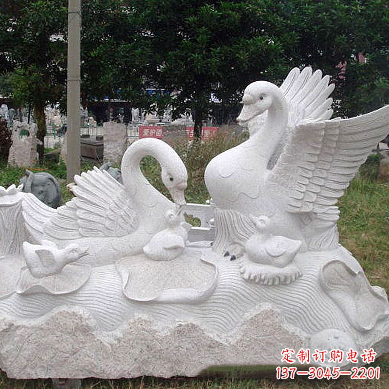 合肥大理石天鹅精美雕塑