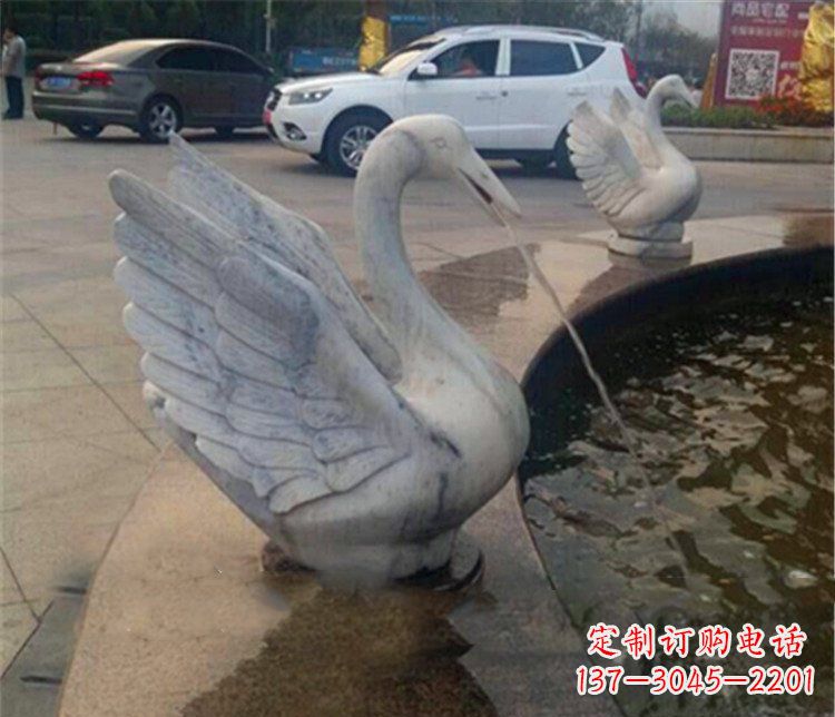 合肥大理石天鹅喷泉石雕