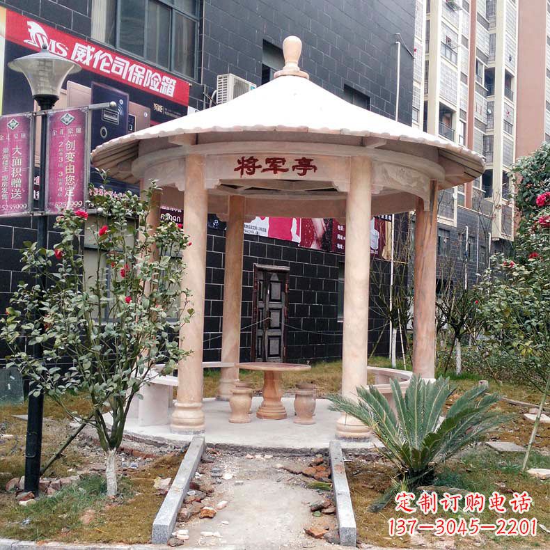 合肥精美大理石凉亭雕塑