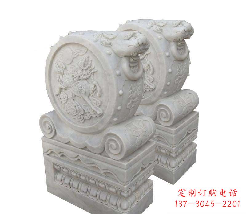 合肥大理石狮子头门墩雕塑