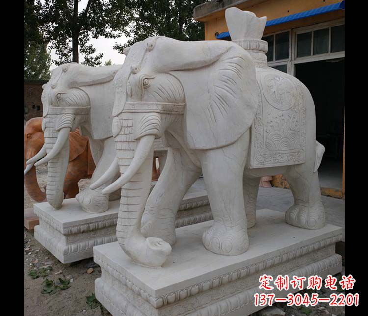 合肥大理石大象雕塑,招财进宝