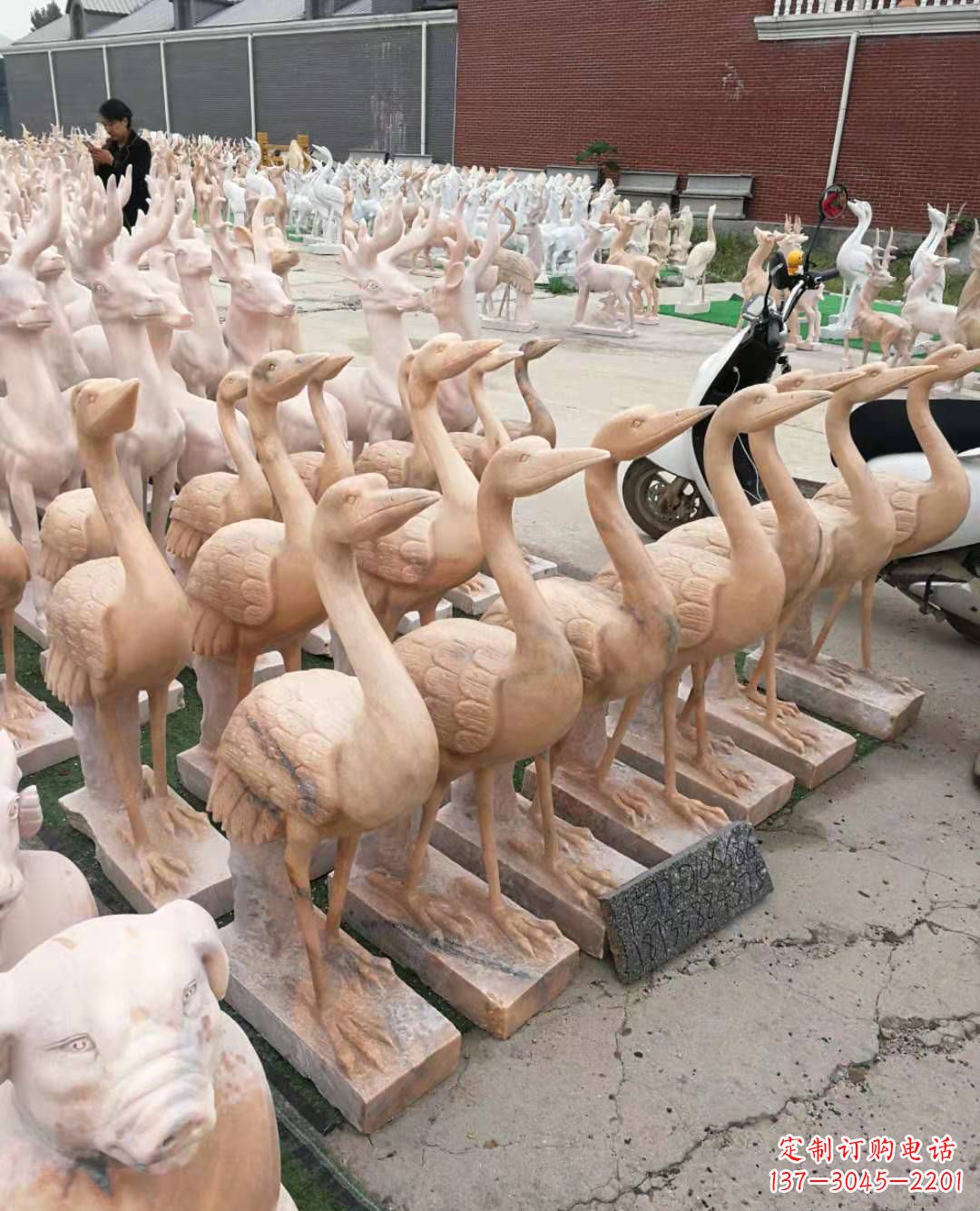 合肥丹顶鹤大理石雕塑