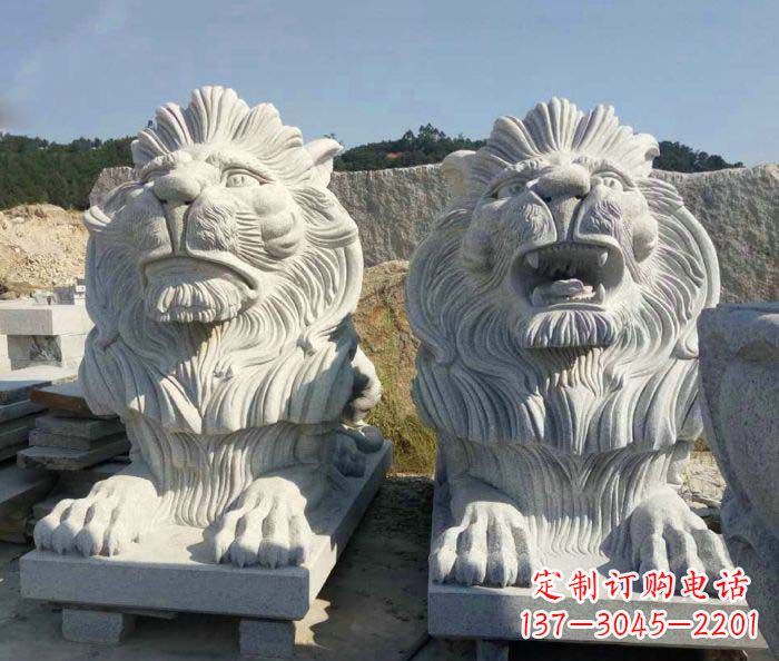 合肥大理石西洋欧式石狮子雕塑