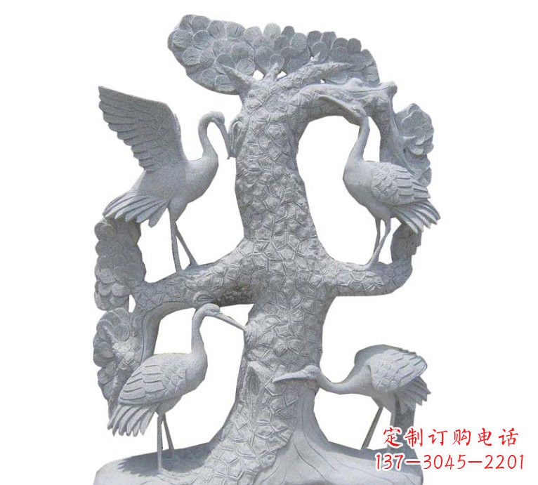 合肥精美大理石松树雕塑