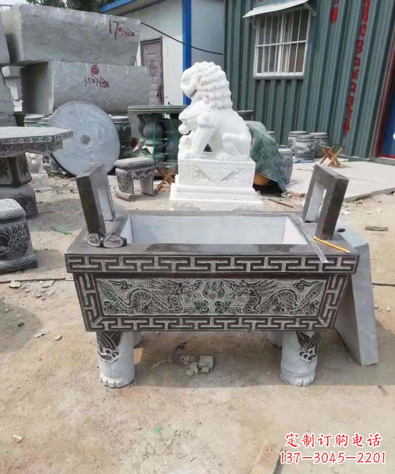 合肥精美大理石香炉雕塑