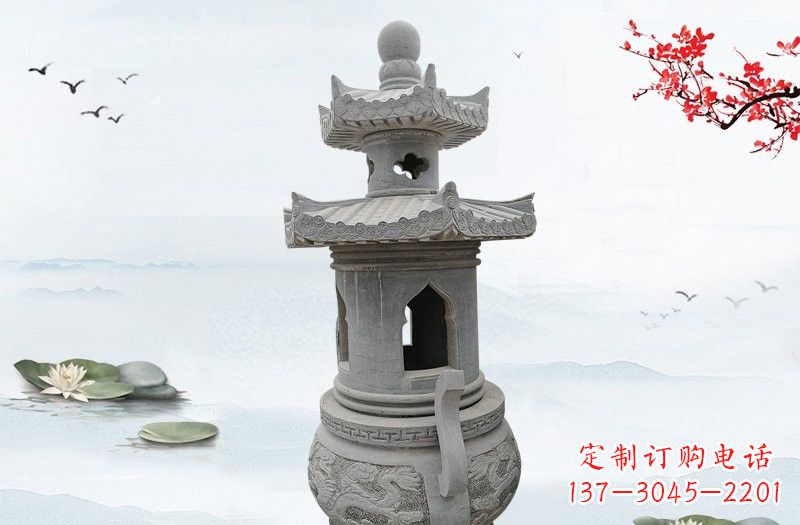 合肥精美工艺石香炉雕塑