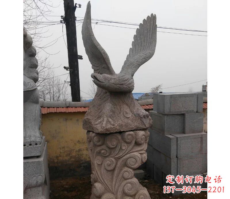 合肥绚丽振翅的大理石雄鹰雕塑