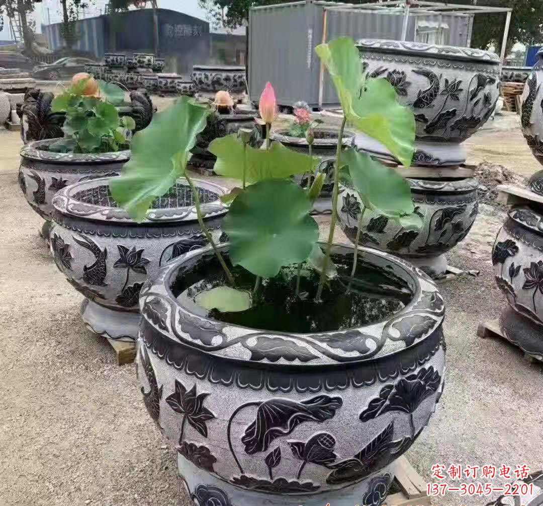 合肥精美大理石鱼缸雕塑