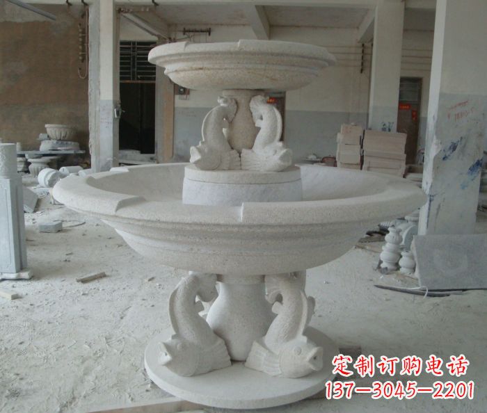 合肥高端大理石双层喷泉雕塑