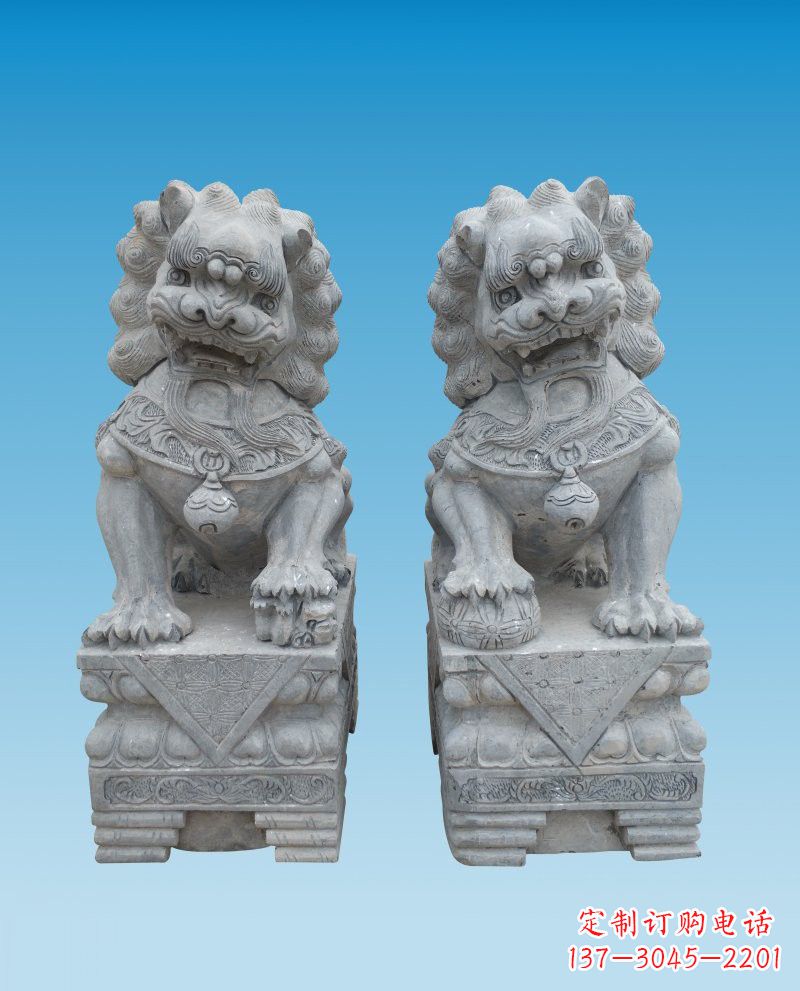 合肥精致雕刻的大理石狮子雕塑