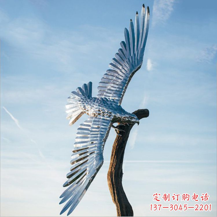 合肥大鹏展翅老鹰不锈钢雕塑