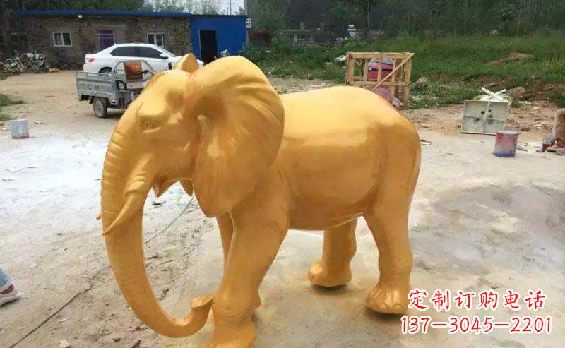 合肥大象玻璃钢仿铜动物雕塑