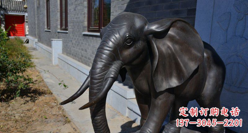 合肥大象动物铜雕 (2)