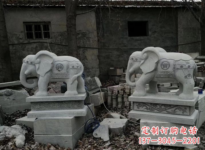 合肥大象石雕摆件