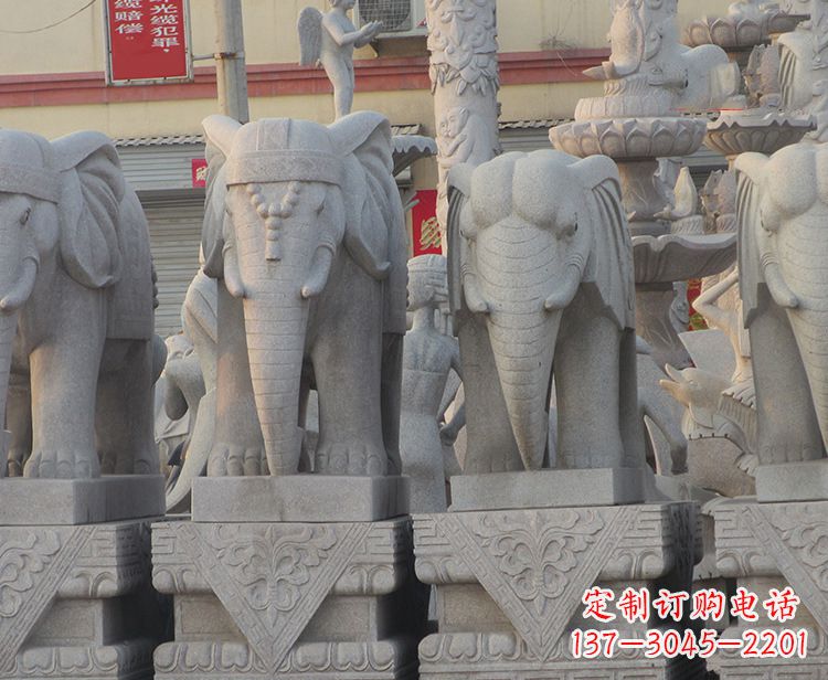 合肥大象石柱雕塑