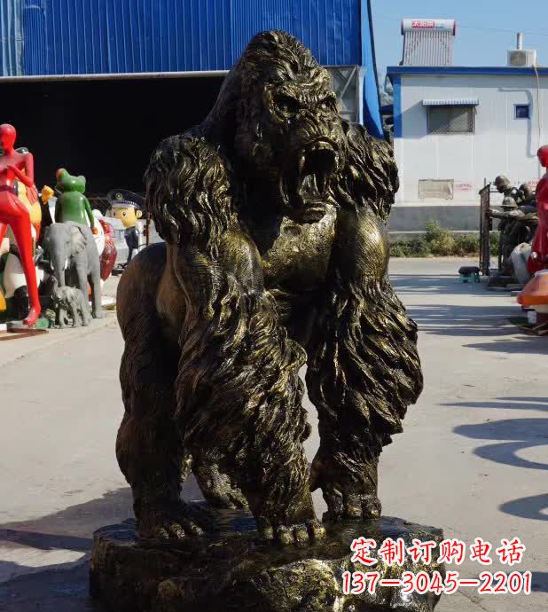 合肥中领雕塑精美的猩猩铜雕
