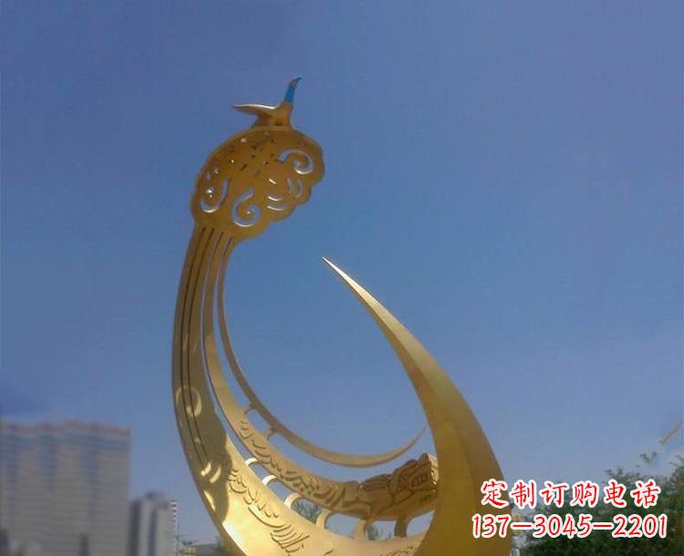 合肥不锈钢创意凤凰雕塑
