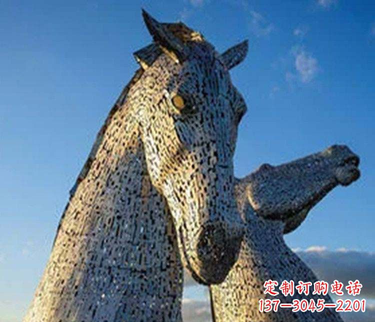 合肥大型不锈钢抽象马雕塑