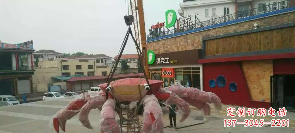 合肥大型不锈钢螃蟹雕塑11