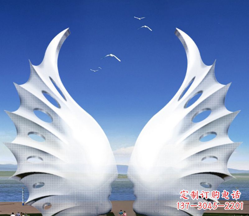 合肥大型翅膀雕塑不锈钢