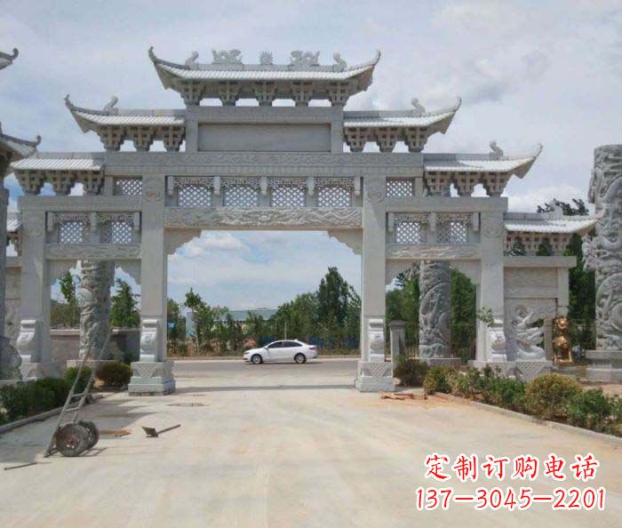 合肥大型村口牌坊石雕