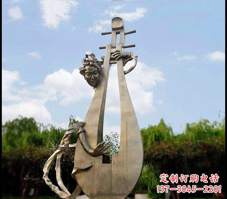 合肥精美铜雕琵琶雕塑