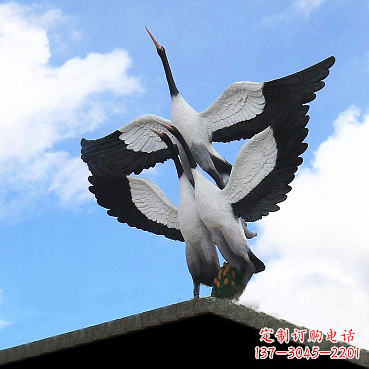 合肥仙鹤玻璃钢景观动物雕塑