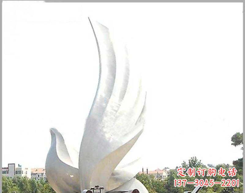 合肥大型不锈钢雕塑和平鸽护航