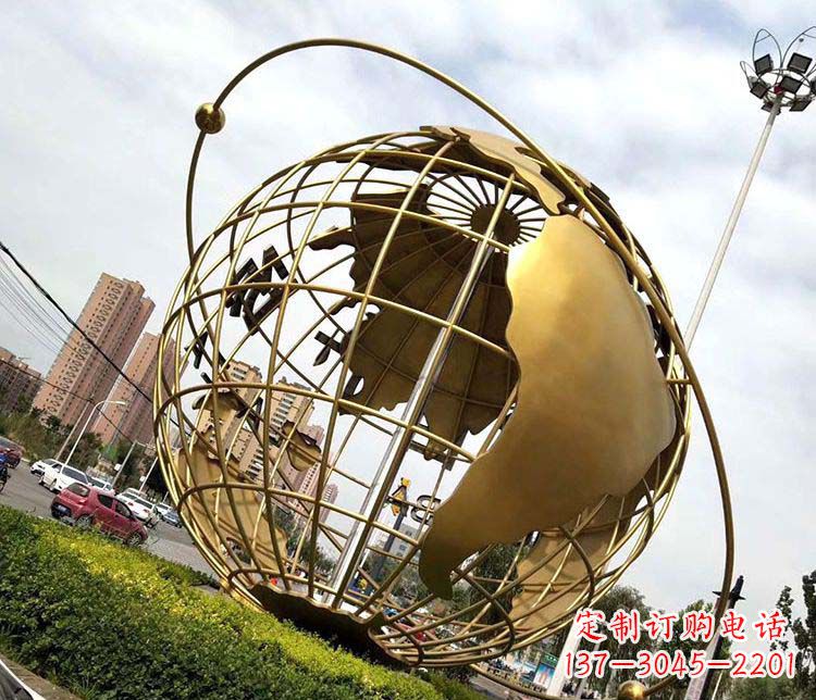 合肥地球仪不锈钢雕塑拓宽视野,致敬世界