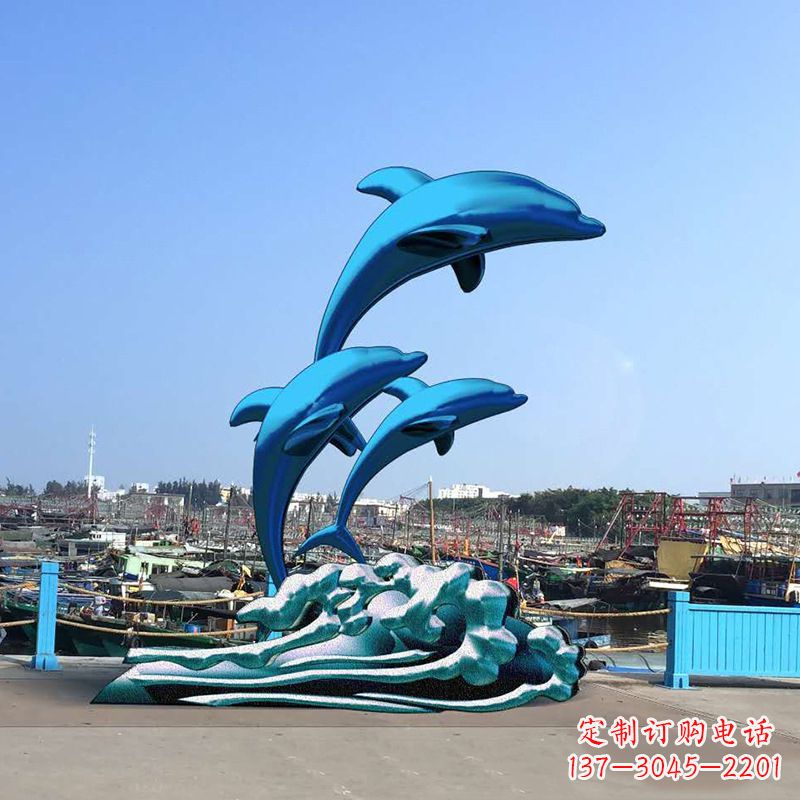 合肥大型海豚玻璃钢景观雕塑