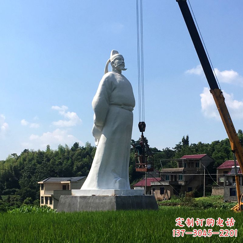 合肥大型汉白玉诗仙李白石雕像-景区公园历史文化名人雕塑