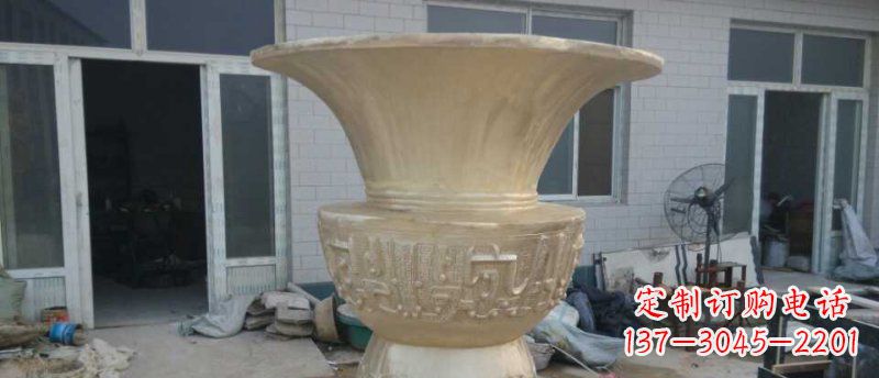 合肥高品质大型花盆铜雕