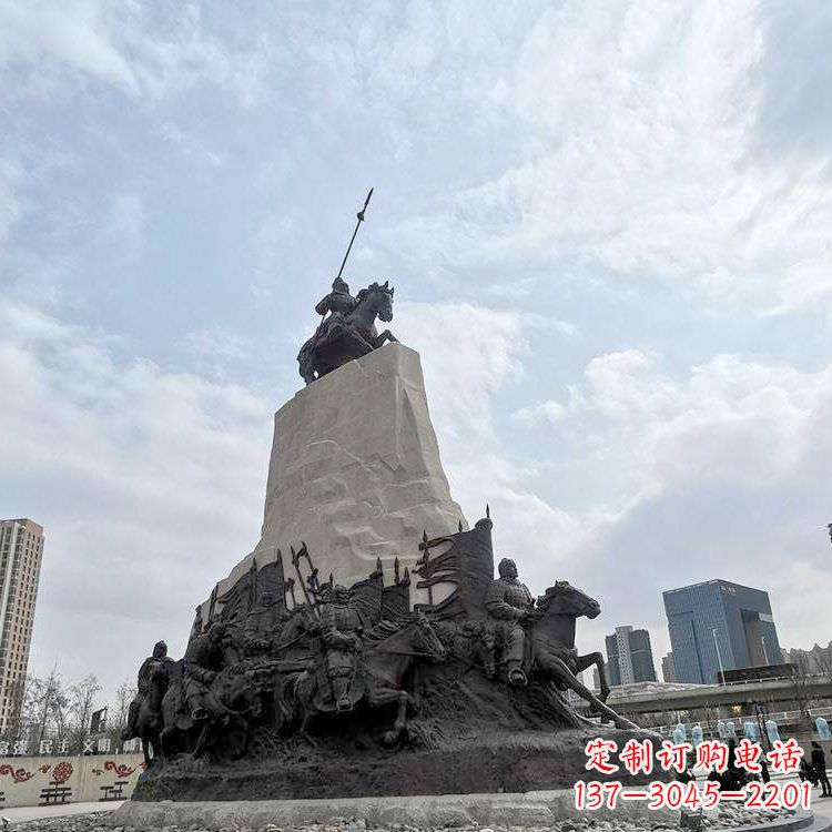 合肥精美西汉名将石雕像——荣耀霍去病