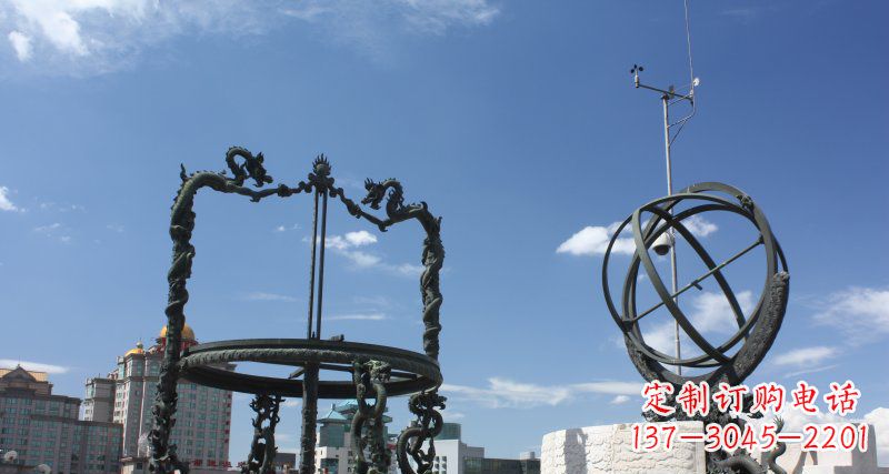 合肥大型浑天仪广场景观铜雕